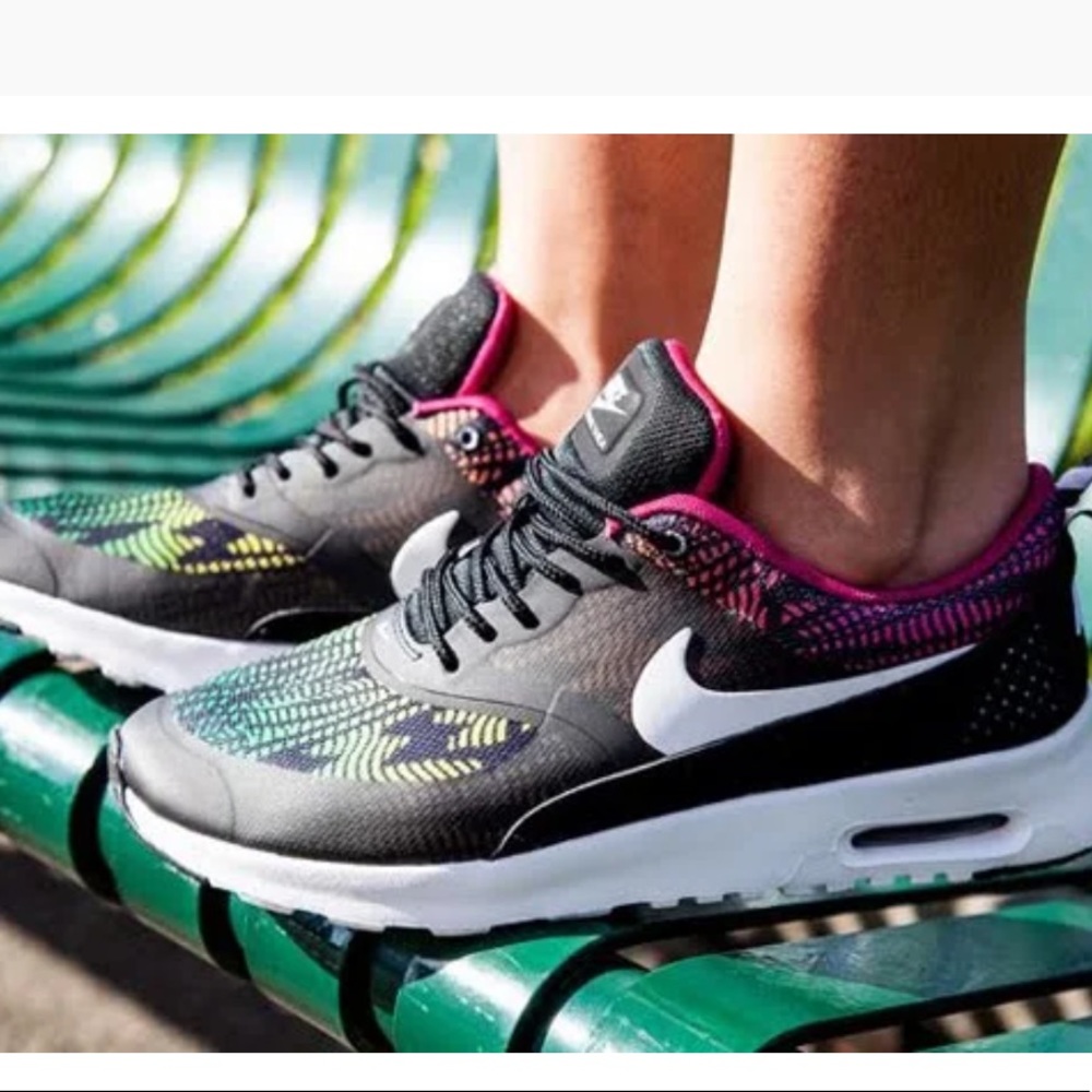 Nike Air Max Thea, rainbow zebra print, EUC, Size 8 - Picture 2 of 11